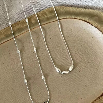 925 pure silver minimalist style pendant necklace